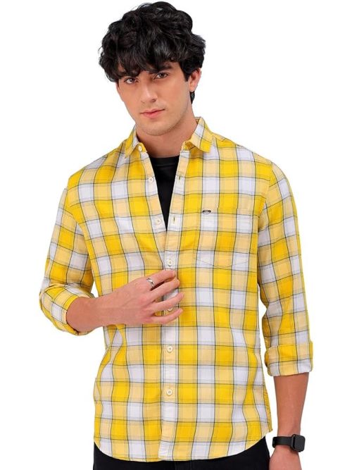checked shirt men